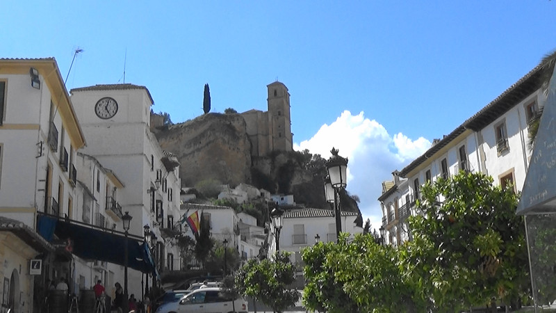 Another angle looking up to the fort and church,Montefrio