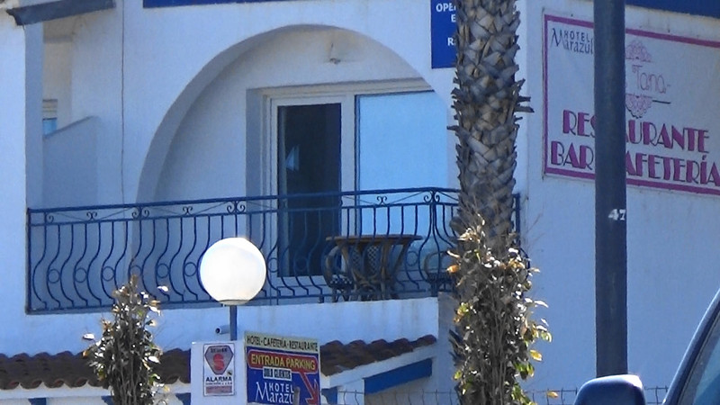 Terrace of our apartment Mojacar from across the road