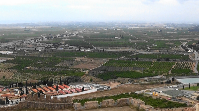 View inland and south over the plain from the Citadel