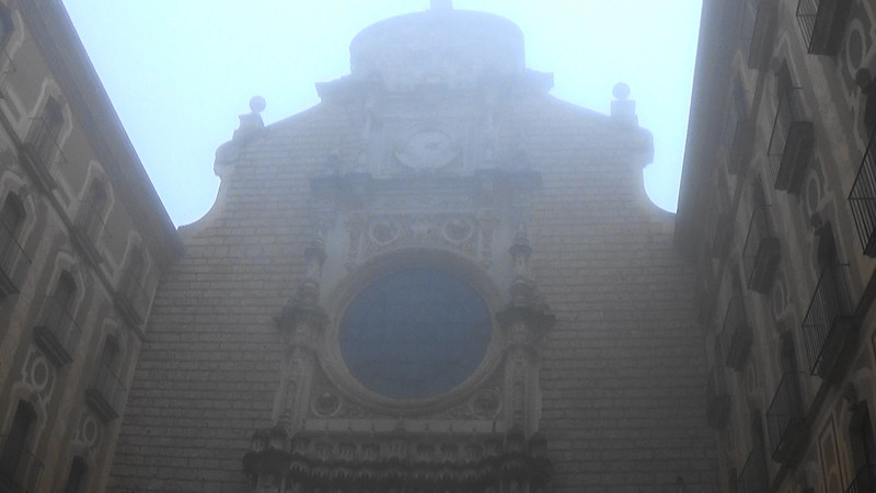 Swirling fog at the Basilica