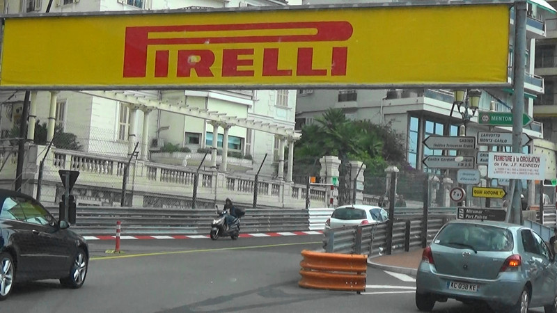 The famous Pirelli sign,Monaco F1 Grand Prix track