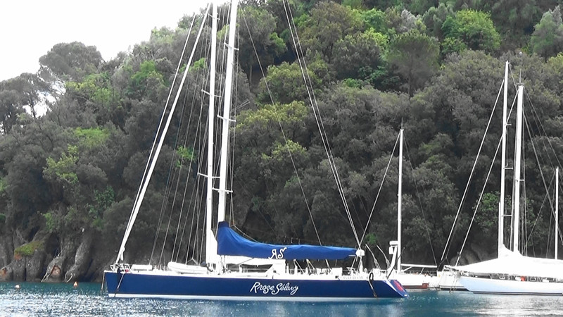 At anchor in Portofino Bay