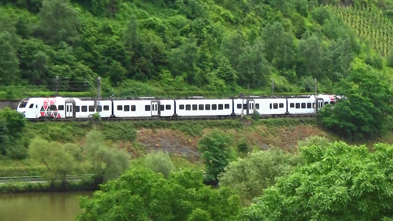 Passenger train heading to Koblenz