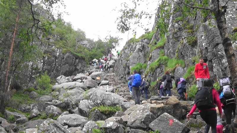 The first real uphill climb to Pulpit Rock