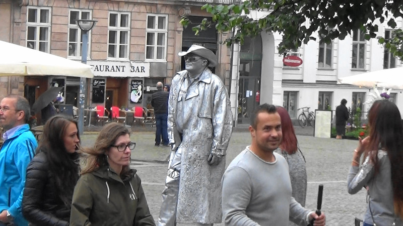 Street human statue,Copenhagen