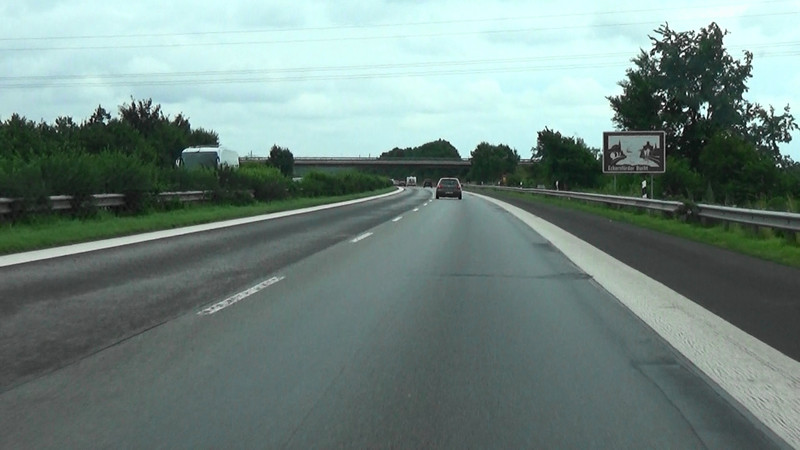 The E7 south of the Danish border with Germany.We have 'run the border'!