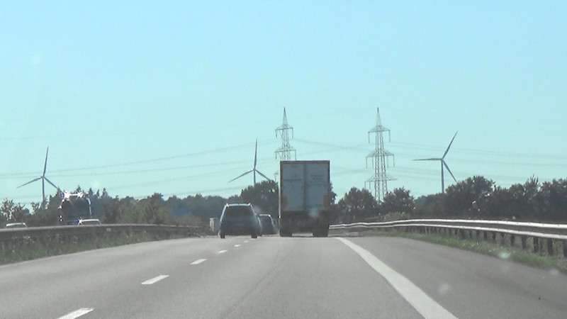 On the A1 Germany and the temperature is climbing