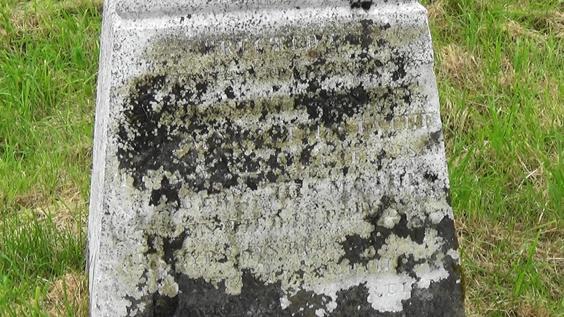 Inscription on the Mahoney's grave stone