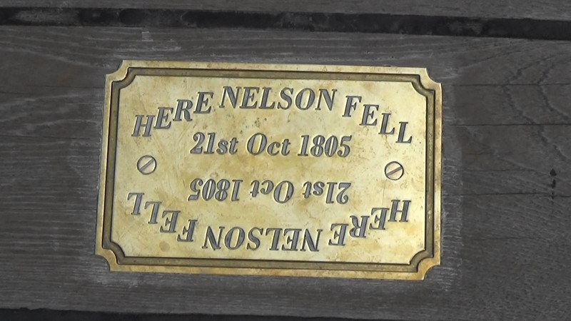 The spot where Lord Nelson was shot