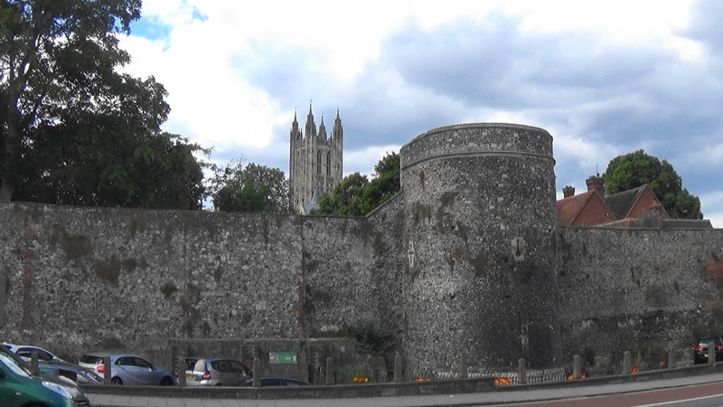 City Wall and Cathedral in the background,Canterbury