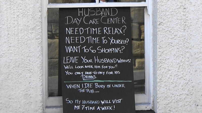 Local pub offering to care for husbands,Alnwick
