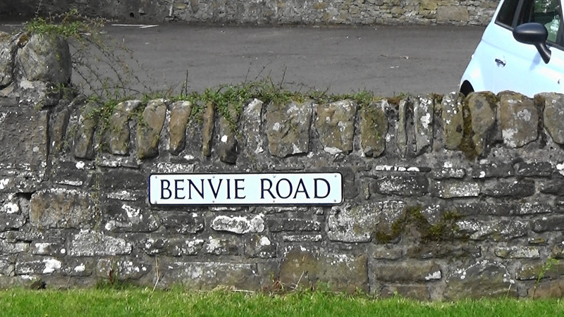 The end of Benvie Road in Fowlis