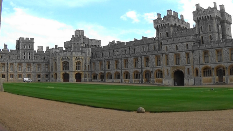 Interior lawns Upper Ward of Windsor Castle