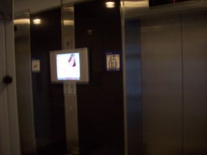 TV at Elevators to advertise (My apartment)