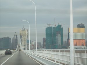 First Shot of Macau from Taxi