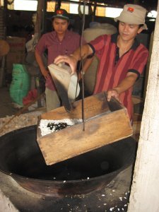 Big sieve for separating the sand from the rice