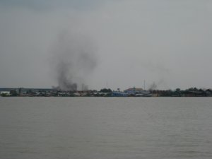 Smoke from brick factories
