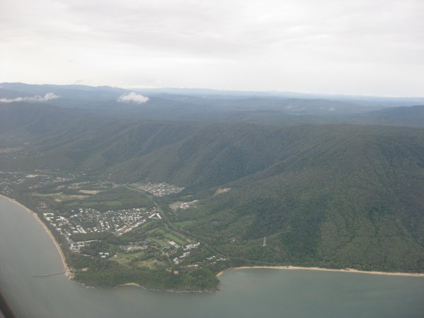 First view of Cairns and Australia from the plane