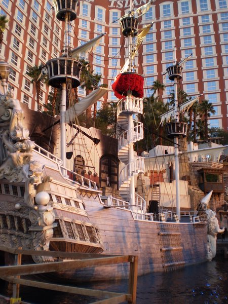 Treasure Island's pirate ship