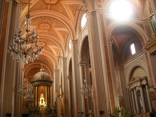 The inside of the Morelia Cathedral