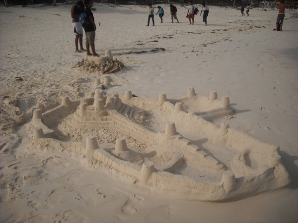Sand castle on Tulum Beach