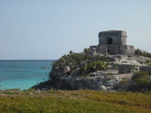 And then a bit of culture in the afternoon:  Tulum ruins at the north end of our beach