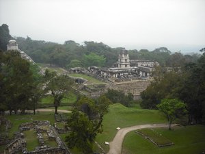 Rainy view of Palenque