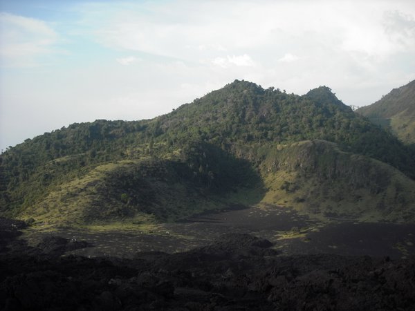 Long-dead volcanic mounds nearby