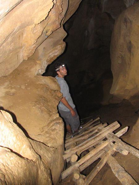 One of the cave ladders