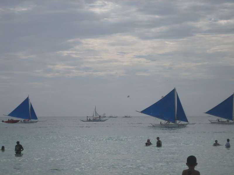 sailboats in Boracay