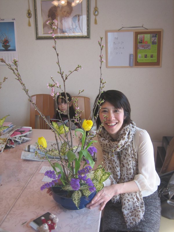 Yoko and her flowers