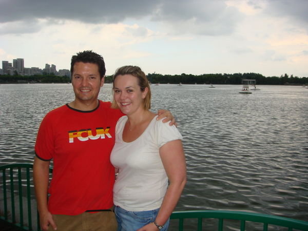 Us by the lake at Century park