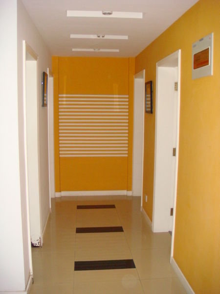 The hallway with bedrooms off either side