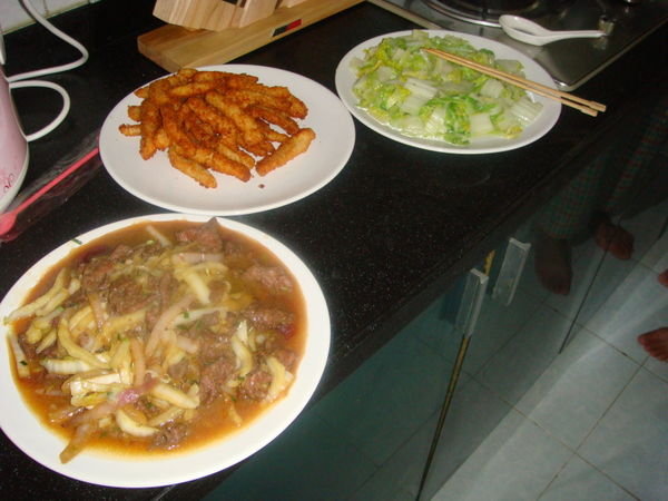 Some of our ayi's delicious dinner
