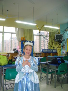 Sophie as Cinderella in my classroom