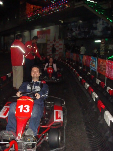 Ian and I in the karts.....