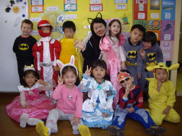 William's class at Halloween