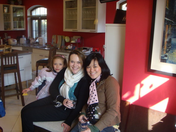Ms Chu, and us in the beautiful kitchen