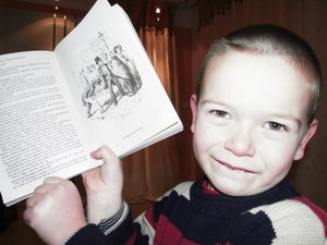 William reading 'Great Expectations'