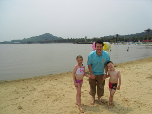 Day at the beach...just before we got told not to swim in the lake...after 2 hours mind!!!