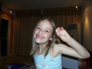 Soph lost another tooth...what a huge gap!