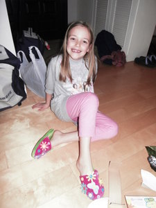 Soph with her cool new slippers