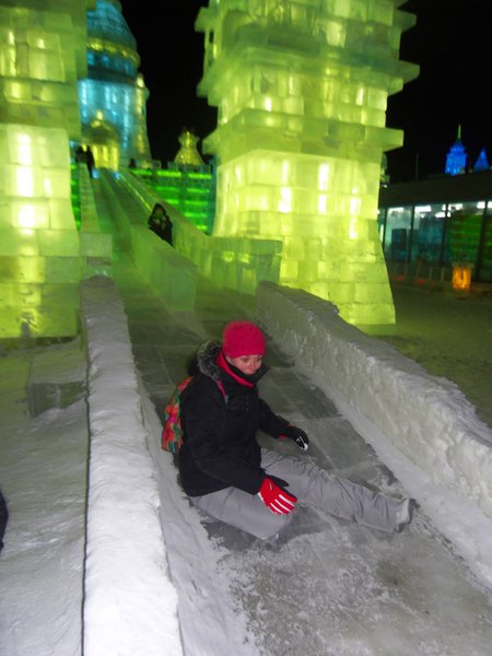 Even Mummy went on the ice slides!