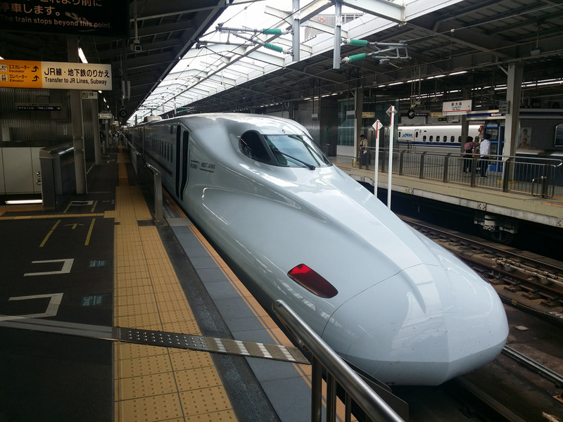 On the Shinkansen to Himeji this morning