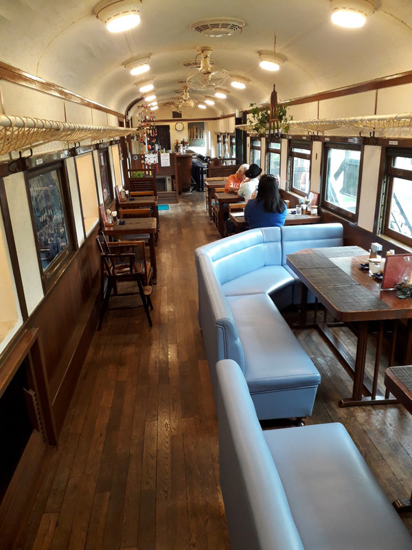 Wonderful lunch onboard a retired train carriage
