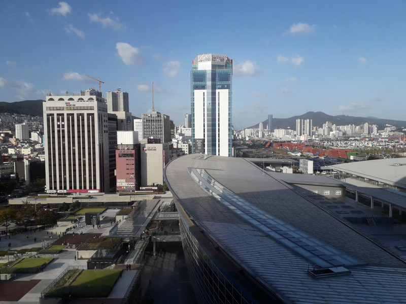 View of Busan Station from my room 