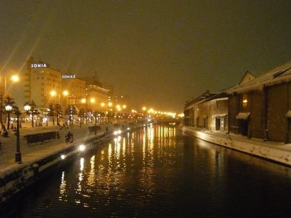 Otaru canals by night