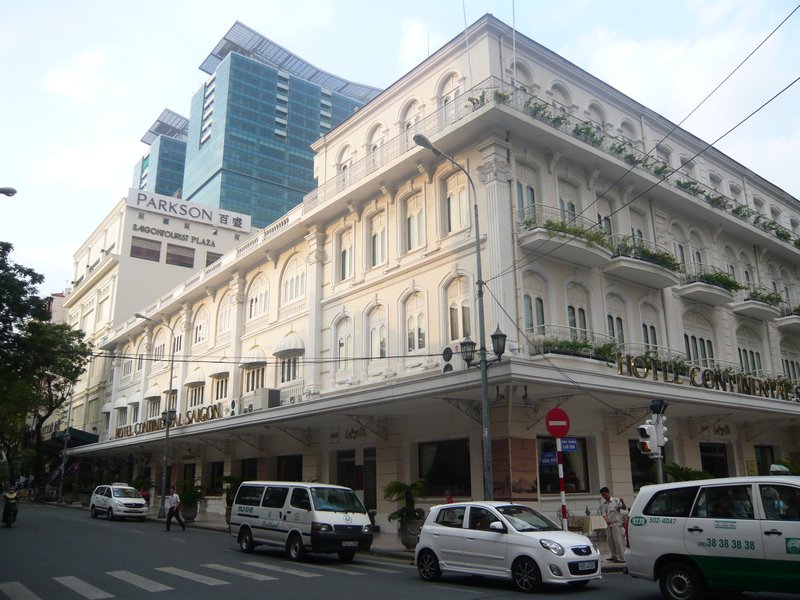 The Continental Saigon Hotel with the imposing Vincom Centre