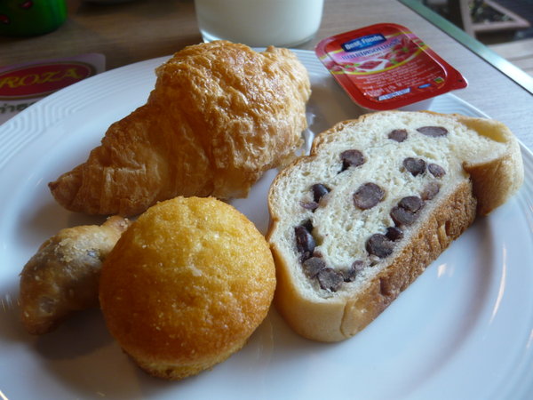 A variety of breads