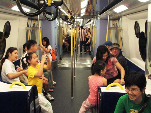 The Disneytrain Journey connecting Sunny Bay MTR Stn to our destination